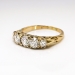 Art Deco Five Stone Wedding Band Circa 1930's Old European Cut Diamond Anniversary Stacking Ring 18k Yellow Gold