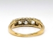 Art Deco Five Stone Wedding Band Circa 1930's Old European Cut Diamond Anniversary Stacking Ring 18k Yellow Gold