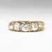 Art Deco Five Stone Wedding Band Circa 1930's Old European Cut Diamond Anniversary Stacking Ring 18k Yellow Gold