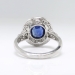 Antique Sapphire Diamond Ring Circa 1915 Filigree Old European Cut Halo Cocktail Birthstone Anniversary Engagement Ring Platinum