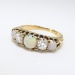 Antique Opal Diamond Ring Circa 1890's Victorian 5 Stone Opal Old Mine Cut Diamond Ring 18k Yellow Gold