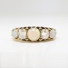 Antique Opal Diamond Ring Circa 1890's Victorian 5 Stone Opal Old Mine Cut Diamond Ring 18k Yellow Gold