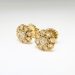 Art Deco Diamond Stud Earrings .93ct t.w. Circa 1930's Halo Old European Cut Single Cut Diamonds 18k Yellow Gold