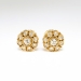 Art Deco Diamond Stud Earrings .93ct t.w. Circa 1930's Halo Old European Cut Single Cut Diamonds 18k Yellow Gold