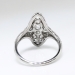 Art Deco Diamond Ring Vintage Unique 1930's Old European Cut Filigree Navette Anniversary Cocktail Ring Platinum