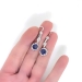 Art Deco Sapphire Diamond Earrings 4.03ct t.w. Vintage Circa 1930's Drop Chandelier Earrings Platinum 14k