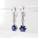 Art Deco Sapphire Diamond Earrings 4.03ct t.w. Vintage Circa 1930's Drop Chandelier Earrings Platinum 14k