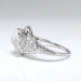 Vintage Moonstone Diamond Ring 3.24ct t.w. Circa 1930's Art Deco Hand Engraved Filigree Platinum