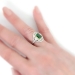 Antique Emerald Diamond Ring Circa 1915 2.84ct t.w. Natural Emerald & Old European Cut Filigree Engagement Birthstone Ring Platinum 18k