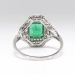 Antique Emerald Diamond Ring Circa 1915 2.84ct t.w. Natural Emerald & Old European Cut Filigree Engagement Birthstone Ring Platinum 18k