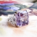 Vintage Amethyst Diamond Ring Circa 1940's Rose De France Filigree Cocktail Birthstone Anniversary Ring Platinum