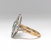 Art Deco Natural Emerald and Diamond Cocktail or Birthstone Ring 1.47ctw. 18k Platinum