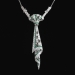 Art Deco Emerald Diamond Necklace 2.55ct t.w. Vintage Circa 1920's Old European Cut Diamond Emerald Filigree Necktie Pendant Platinum