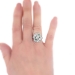 Art Deco Diamond Emerald Ring Circa 1930's 1.87ct t.w. Antique Marquise Cut Diamonds Hand Engraved Engagement Anniversary Ring Platinum 