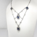 Vintage Sapphire Diamond Necklace 9.60ct t.w. Natural Blue Sapphire & Diamond Wedding Birthstone Pendant Platinum