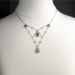 Vintage Sapphire Diamond Necklace 9.60ct t.w. Natural Blue Sapphire & Diamond Wedding Birthstone Pendant Platinum