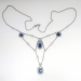 Vintage Sapphire Diamond Necklace 9.60ct t.w. Natural Blue Sapphire & Diamond Wedding Birthstone Pendant Platinum