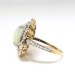 Antique Opal Diamond Ring Circa 1900's 6.41ct t.w. Natural Opal & Rose Cut Diamond Birthstone Anniversary Ring 18k Platinum