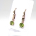 Edwardian Peridot Drop Earrings 10k Rose Gold