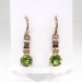 Edwardian Peridot Drop Earrings 10k Rose Gold