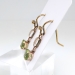 Edwardian Peridot Drop Earrings 10k Rose Gold