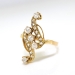 Antique Diamond Navette Ring Circa 1910 .73ct t.w. Old European Cut Rose Cut Diamond Cocktail Ring 18k Gold