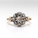 Antique Rose Cut Diamond Ring .52ct t.w. Wedding Anniversary Engagement Ring 18k Rose Gold Sterling Silver