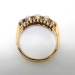 Victorian Antique Pearl Ring Circa 1850's Rose Cut Diamond Natural Pearl Stacking Wedding Band Ring 18k Yellow Gold