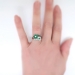 Vintage Oscar Heyman Emerald and Diamond Floral Bypass Ring 1.51ct t.w. Platinum