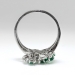 Vintage Oscar Heyman Emerald and Diamond Floral Bypass Ring 1.51ct t.w. Platinum