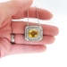 Beautiful 12ct Natural Yellow Sapphire & 2.10cts Old Single Cut Transitional Cut Diamond Necklace Platinum