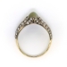 Antique Chrysoberyl Cats Eye Diamond Ring Vintage Tulip 3.10ct t.w. Old Mine Cut Diamond Ring 18k Yellow Gold