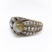 Antique Chrysoberyl Cats Eye Diamond Ring Vintage Tulip 3.10ct t.w. Old Mine Cut Diamond Ring 18k Yellow Gold