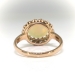 Victorian Style 2.02ct t.w. Australian Crystal Opal & Old European Cut Diamond Halo Ring 18k Rose Gold