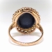 Vintage Opal Diamond Ring Bluebird Black Opal 6.18ct t.w. Victorian Antique Old European Cut Diamond Halo 18k Rose Gold Ring