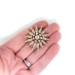 Antique Victorian Diamond Sunburst Brooch, Pendant 18k Yellow Gold