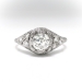 Art Deco Filigree Diamond Engagement Ring .80ct.tw. in Platinum