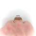 Art Deco 5.91 ctw. Amethyst and Diamond Halo Ring with Leaf Motif 14k