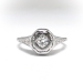 Art Deco .15ct Diamond Solitaire Platinum Octagonal Engagement Ring