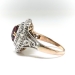 Antique Edwardian Garnet and Diamond Double Halo Ring 14k/SS