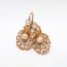 Antique Rose Cut Diamond & Pearl Shell Drop Chandelier Wedding Earrings 18k