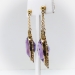 Huge Vintage Amethyst 17.93ct.tw. Filigree Vintage Drop Earrings 14k