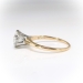 Art Deco Old European Cut .85ct Diamond Solitaire 14k Yellow Gold and Platinum