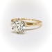 Art Deco Old European Cut .85ct Diamond Solitaire 14k Yellow Gold and Platinum