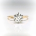 Art Deco Old European Cut .85ct Diamond Solitaire 14k Yellow Gold and Platinum