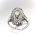 Antique Edwardian 1.42ct. tw. Diamond Filigree Ring Platinum