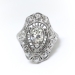 Antique Edwardian 1.42ct. tw. Diamond Filigree Ring Platinum