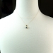 Antique 1900's Old European Cut Diamond Blue Lab Sapphire Pendant Necklace 14k Gold 16' Inches