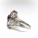 Vintage Art Deco 1930's Belais Amethyst & Old European Cut Diamond Filigree Cocktail Birthstone Ring 14k