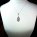 Art Deco 1930's Aquamarine Diamond Seed Pearl Filigree Pendant Necklace 14k White Gold